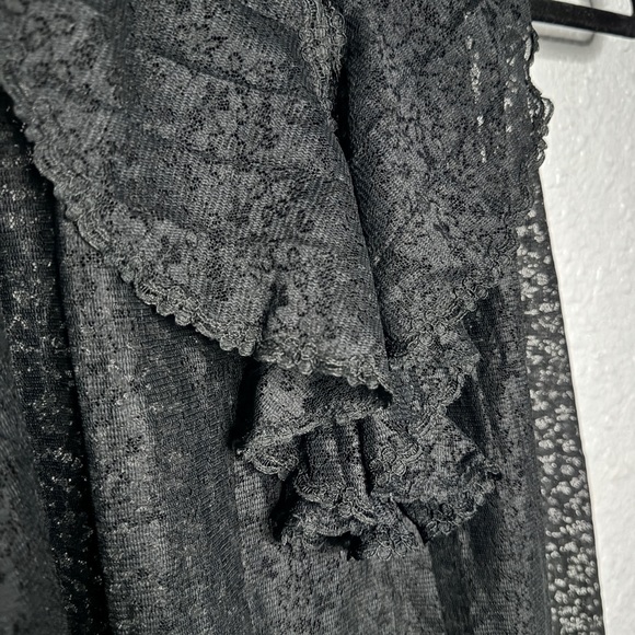 GOSSARD ARTEMIS VINTAGE BLACK LACE NIGHTIE SZ S - Picture 9 of 9